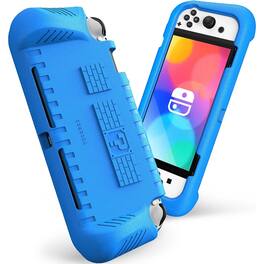 Kitcheniva - Soft Silicone Kids Case For Nintendo Switch OLED Model 2021 Shockproof Cover - Blue