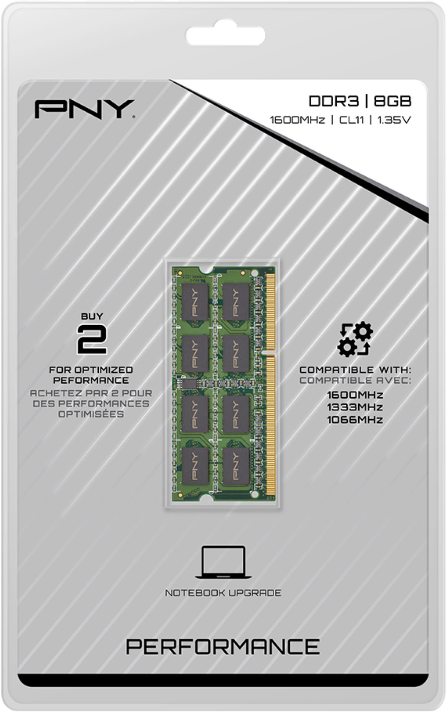 PNY 1600 DDR3 SoDIMM Memory Green MN8GSD31600LV - Best Buy
