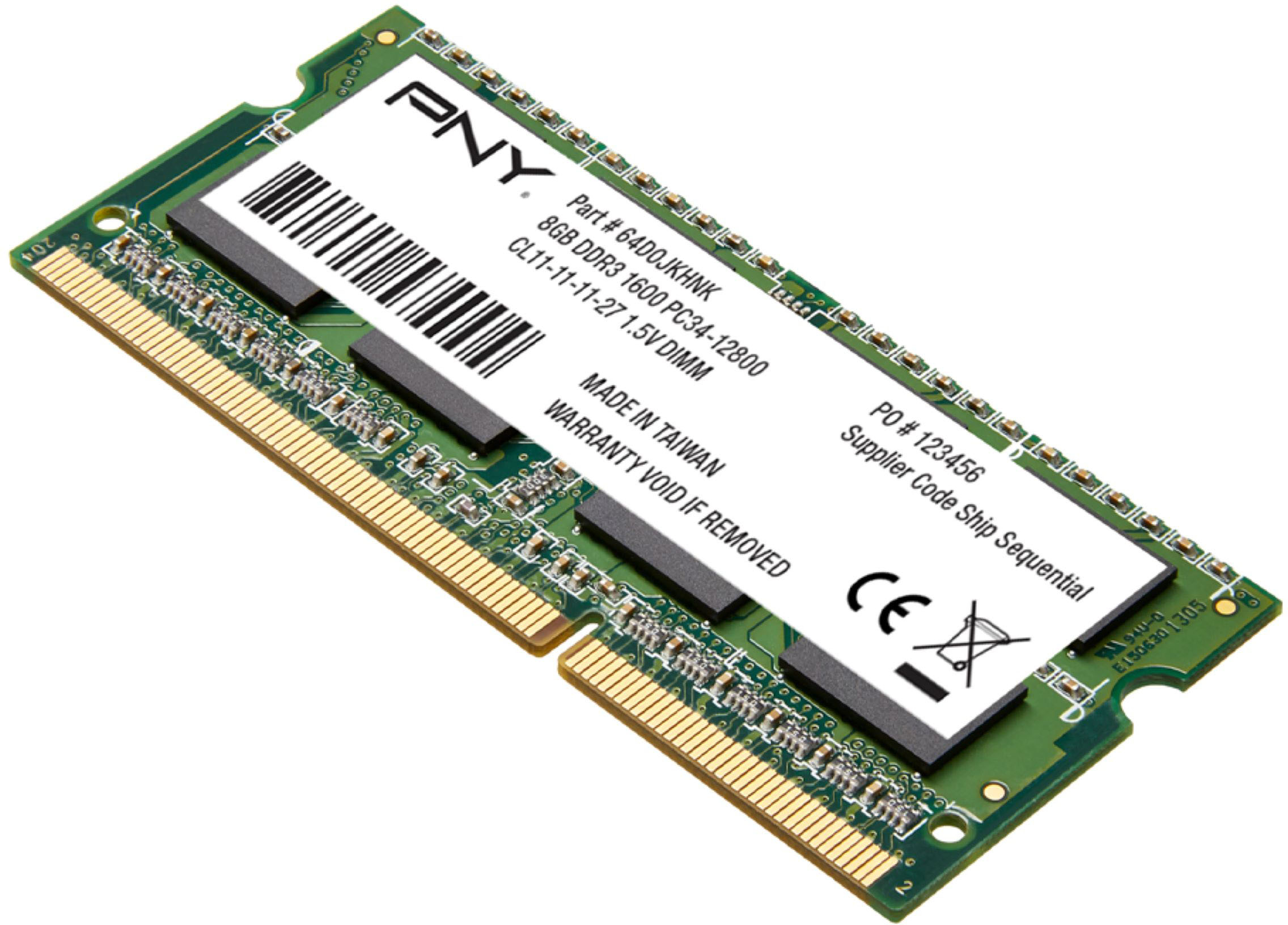 Molestar riega la flor Pedagogía PNY 8GB 1600 MHz DDR3 SoDIMM Laptop Memory Green MN8GSD31600LV - Best Buy