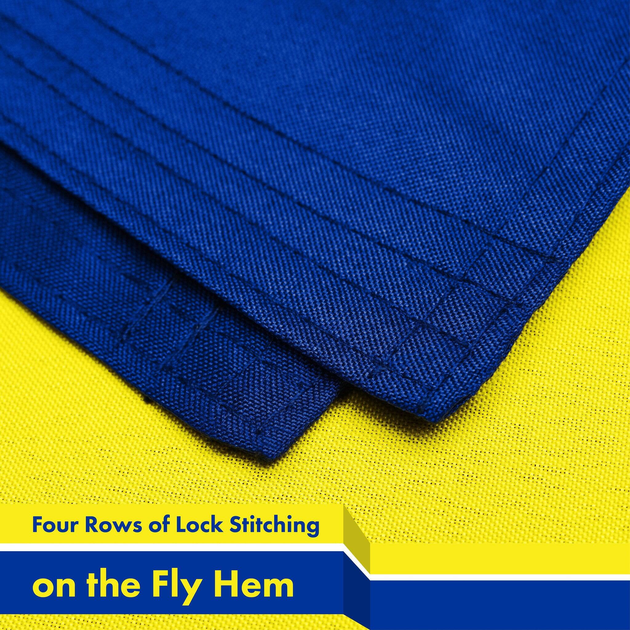 Four Rows of Lock Stitching on the Fly Hem