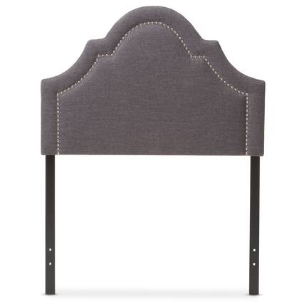 Front. Baxton Studio - Rita Modern and Contemporary Fabric Upholstered Twin Size Headboard - Dark Grey.