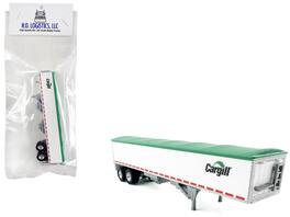HO Logistics Replicas - Covered Grain Trailer White with Green Tarp "Cargill" 1/87 (HO) Scale Plastic Model Car by HO Logistics