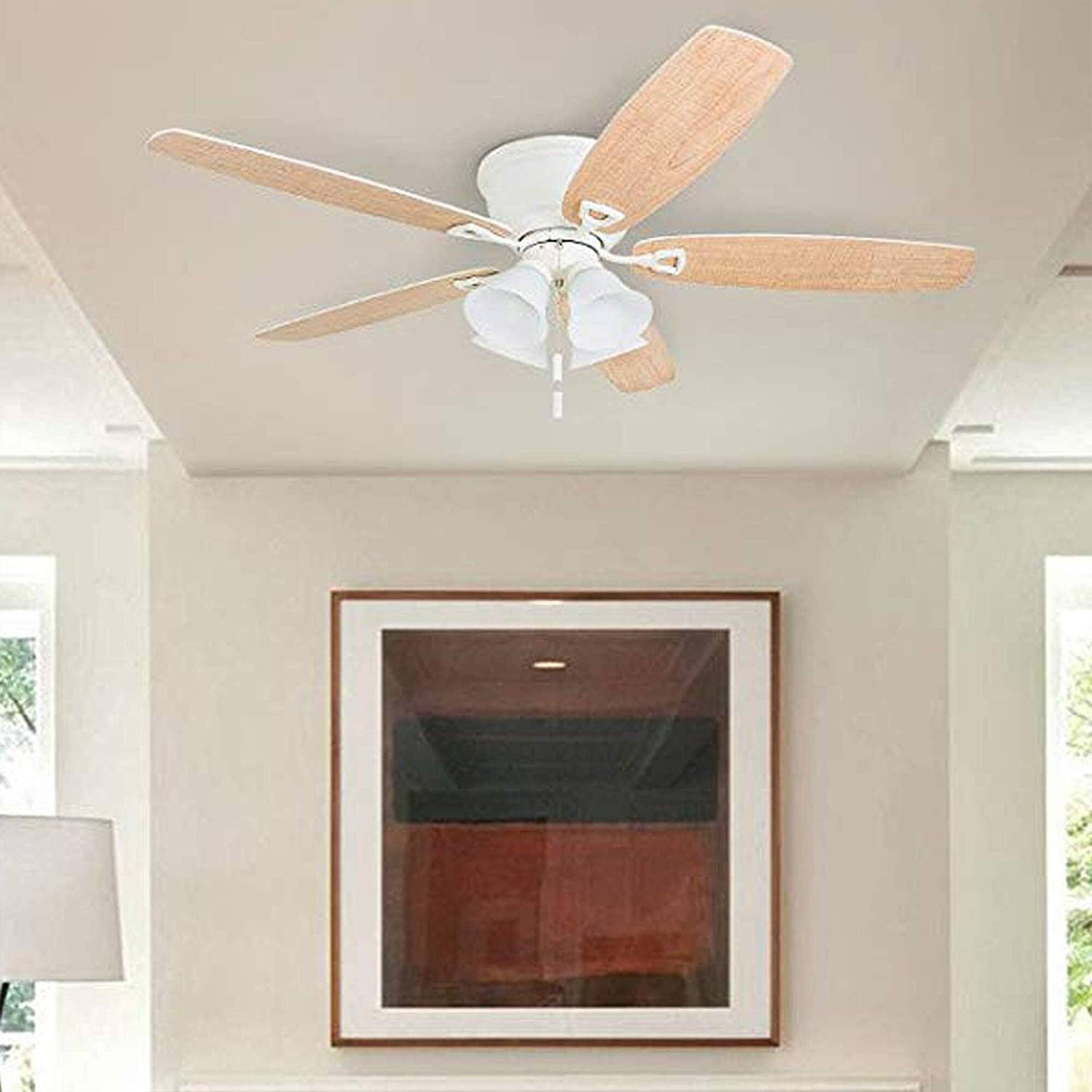 Alt View 7. Honeywell - Honeywell Glen Alden 52 Inch Indoor Ceiling Fan with 4 Lights, Reversible, White - White.