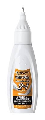 BIC Wite-Out Correction Fluid 2 in 1  
CAUTION: FLAMMABLE  
READ ALL WARNINGS ON BACK  
5 fl. oz / 15 ml