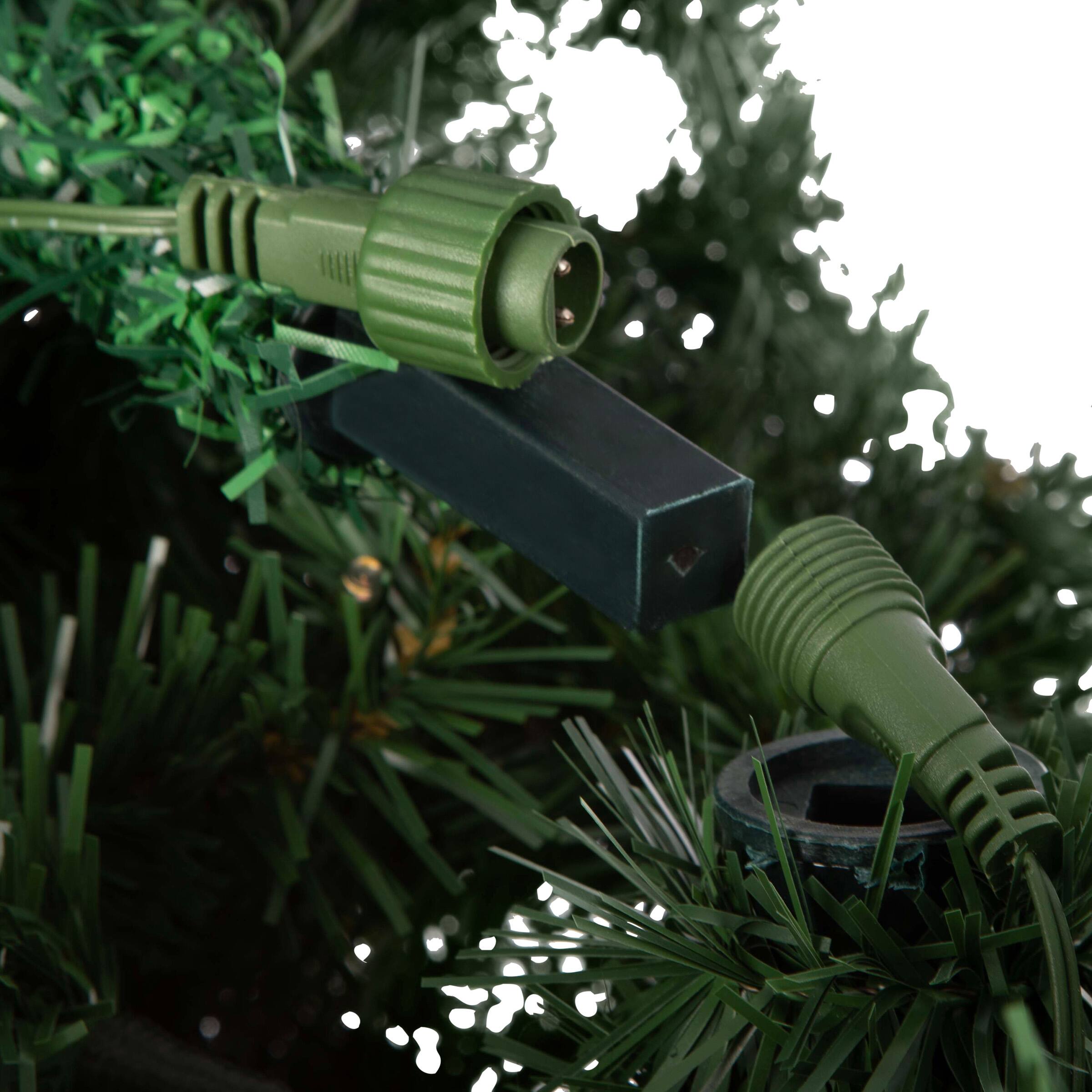 Back. Elf Stor - 7.5ft Prelit Artificial Christmas Tree - Green.