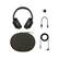 Back. Sony - Sony WH-1000XM4 Wireless Noise Canceling Over-Ear Headphones (Black) Bundle - Black.