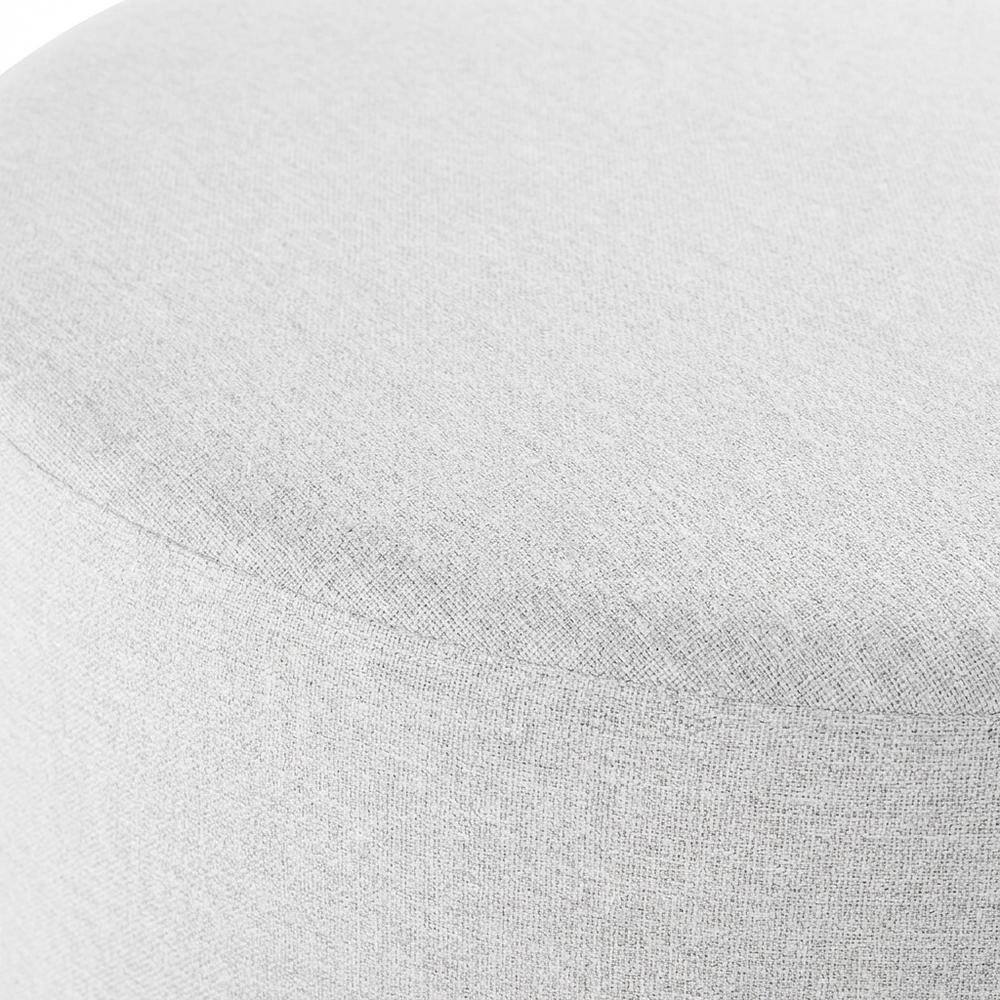 Alt View 1. Outdoor Escape - Woven Heathered Fabric Outdoor Ottoman In Neutral Tone For Patio Comfort - Gray.