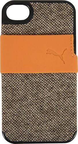 Front Standard. Puma - EL REY Stretch Fit Case for Apple® iPhone® 4 and 4S - Brown/Orange.
