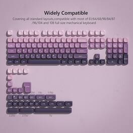 Womier - PBT Keycaps, 132 Keys Dye-Sublimation MOA Profile Key caps for 100%, 75%, 65%, 60% Mechanical Keyboard - Jianbianzi