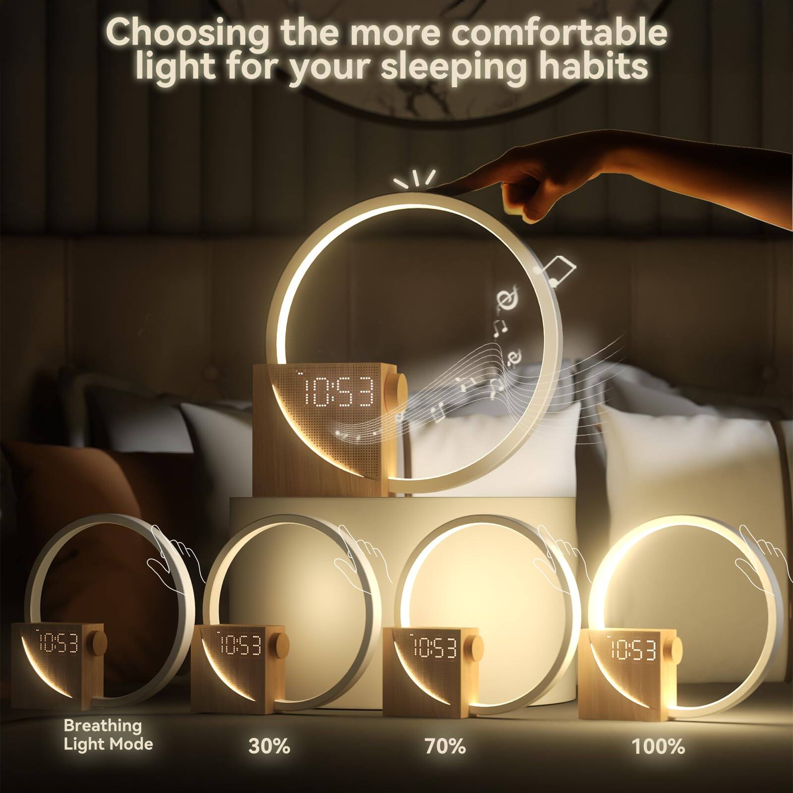 Choosing the more comfortable light for your sleeping habits

Breathing Light Mode

30% 70% 100%