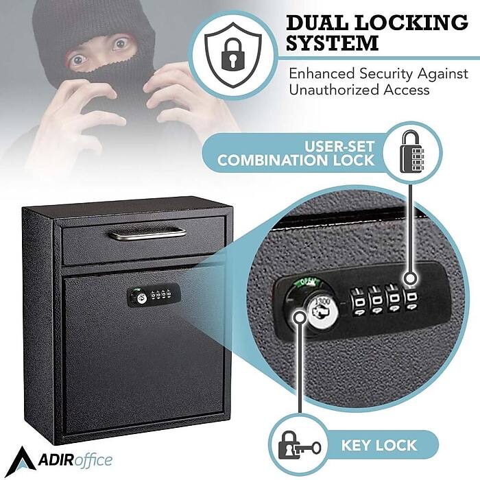 DUAL LOCKING SYSTEM Enhanced Security Against Unauthorized Access USER-SET COMBINATION LOCK KEY LOCK ADIRoffice