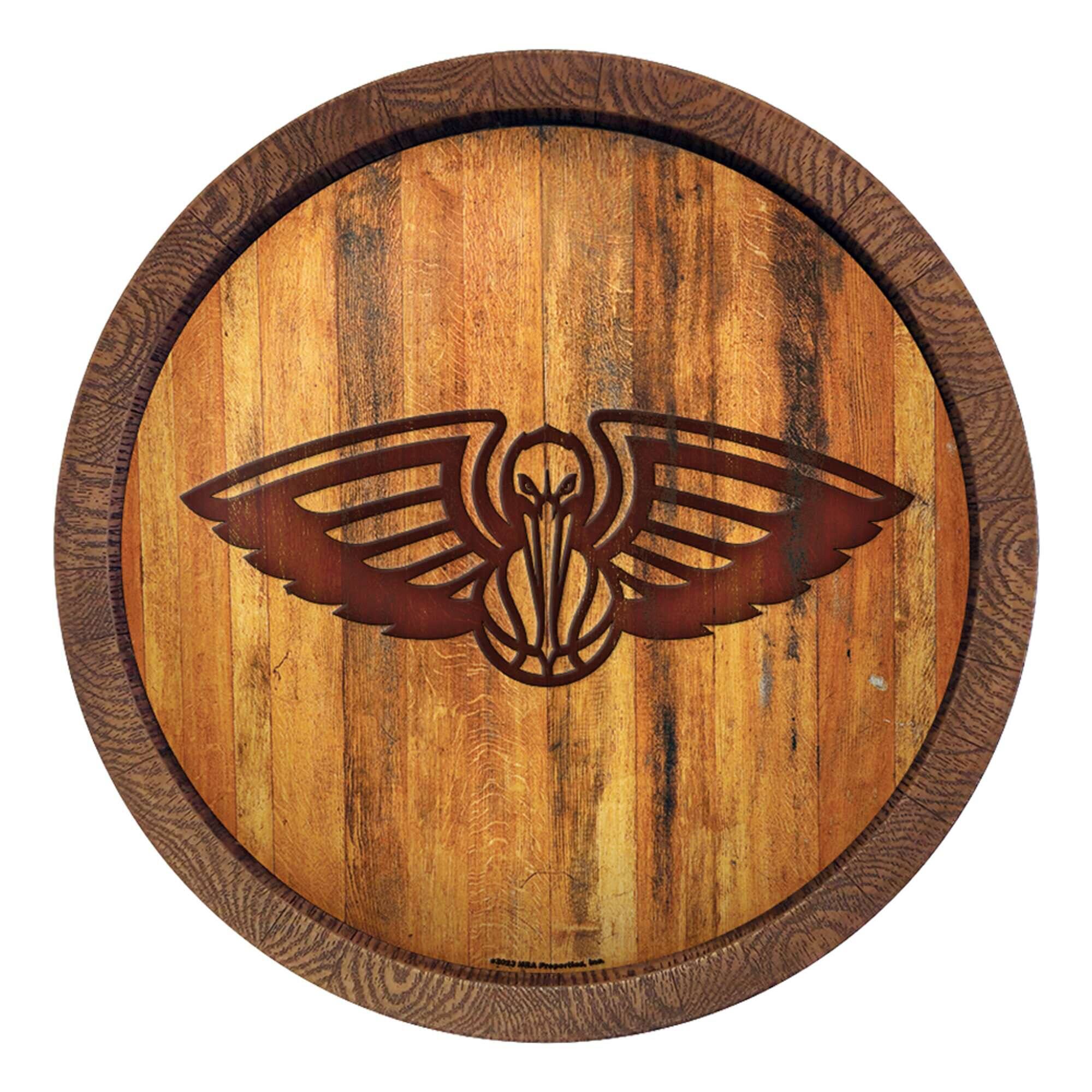 New Orleans Pelicans 20.25'' Faux Barrel Top Sign