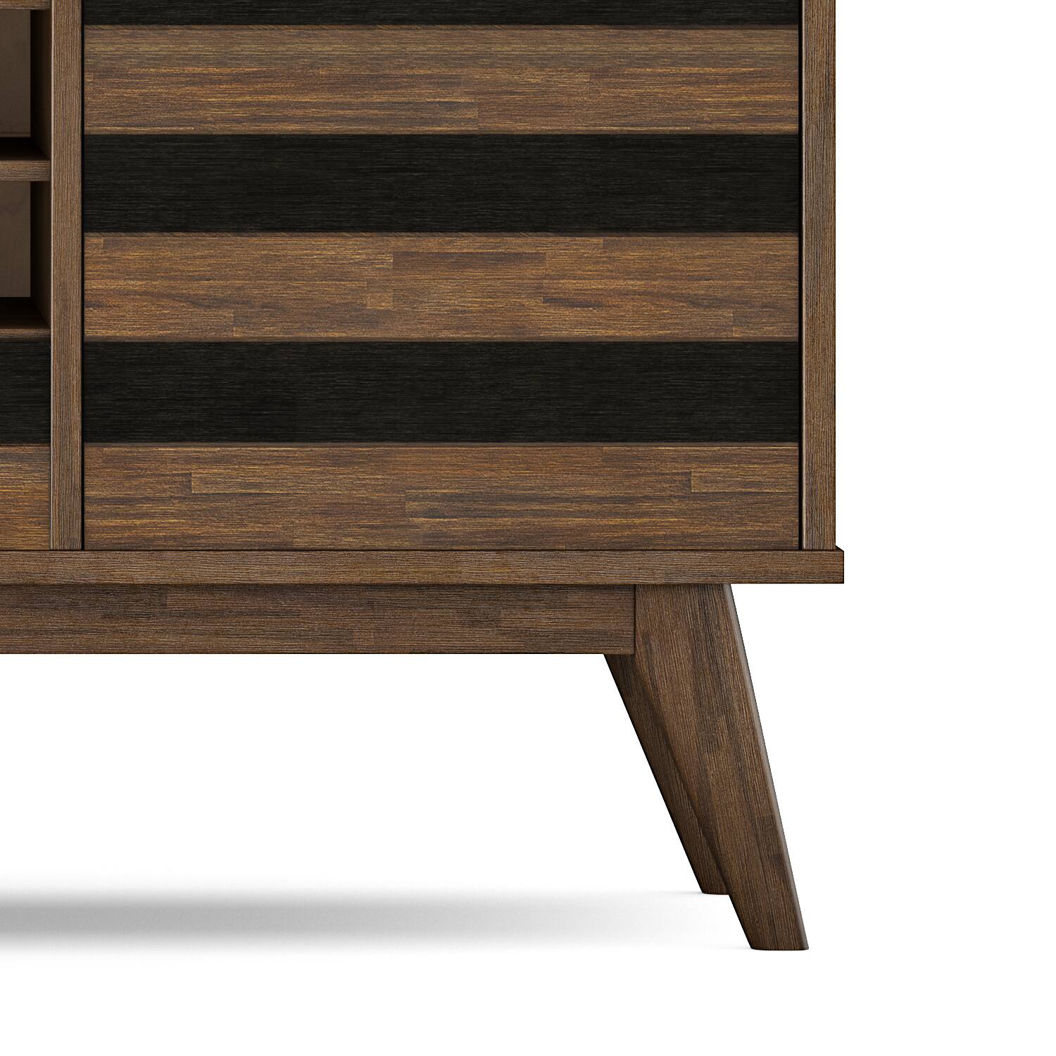 Alt View 8. Simpli Home - Simpli Home Clarkson 60 inch Wide Solid Acacia Wood Sideboard with Wine Storage in Rustic Natural Aged Brown - Rustic Natural Aged Brown.
