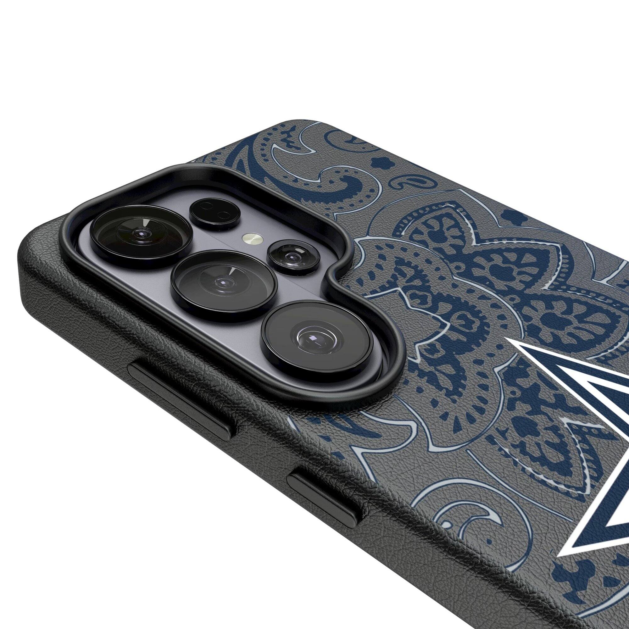 Alt View 2. Keyscaper - Dallas Cowboys Paisley Galaxy Magnetic Bump Case - S24 Ultra - Black.