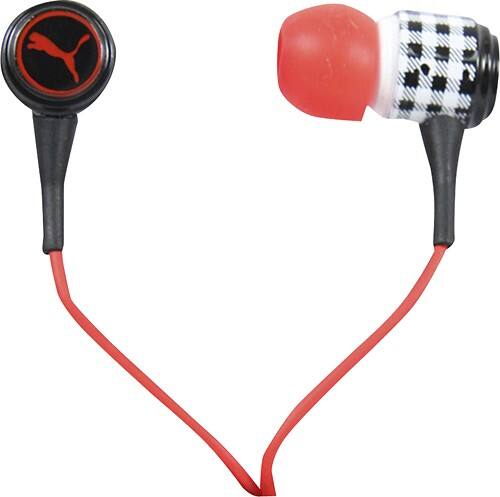 Front Standard. Puma - Roadies Earbud Headphones - Black/White.