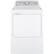 Front. GE - 7.2 Cu. Ft. 4-Cycle Electric Dryer - White on White with Silver.