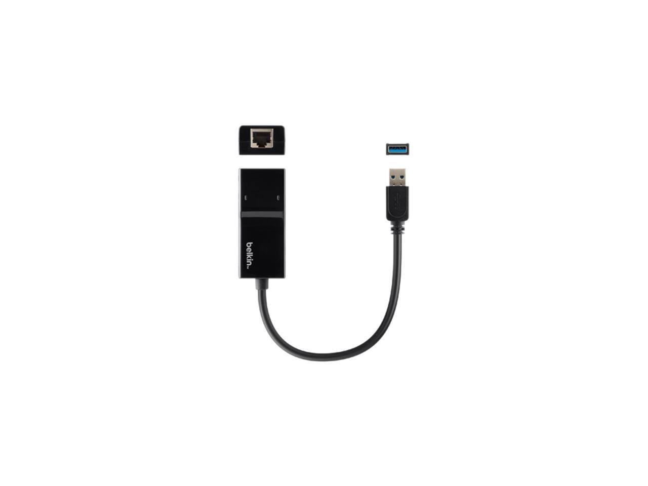 Front. Belkin - BELKIN USB 3.0 to Gigabit Ethernet Adapte - Black.