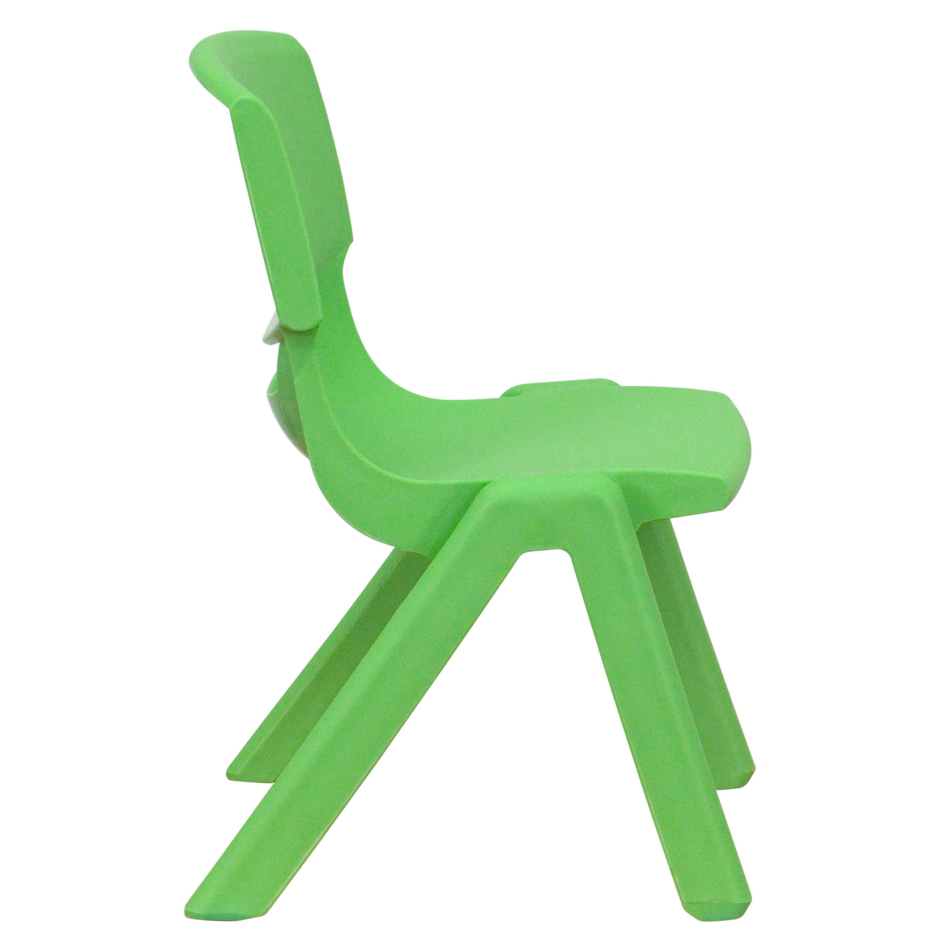 Alt View 7. Emma + Oliver - 4 Pack Plastic Stackable Pre-K/School Chairs with 10.5"H Seat - Assorted.