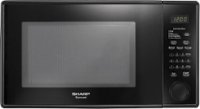 Front Zoom. Sharp - 1.1 Cu. Ft. Mid-Size Microwave - Black.