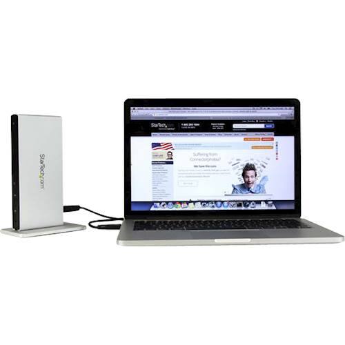 Alt View 15. StarTech.com - DVI Dual-Monitor USB 3.0 Docking Station - Black / Silver.