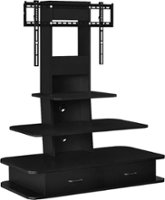 Ameriwood Home - Galaxy TV Stand with Mount for TVs up to 70" - Black - Front_Zoom