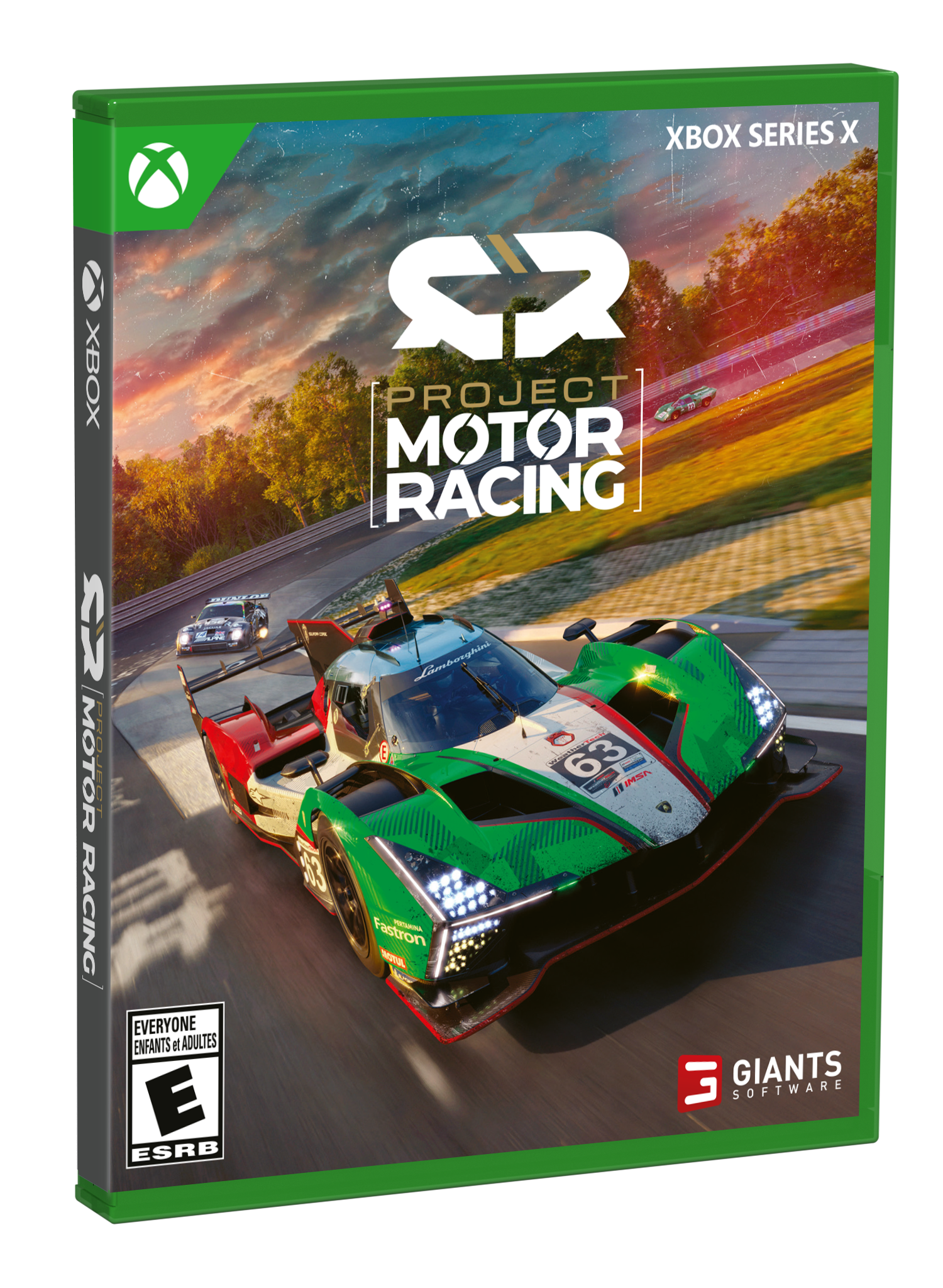 XBOX SERIES X, PROJECT MOTOR RACING, GIANTS SOFTWARE, E ESRB, EVERYONE, ENFANTS et ADULTES