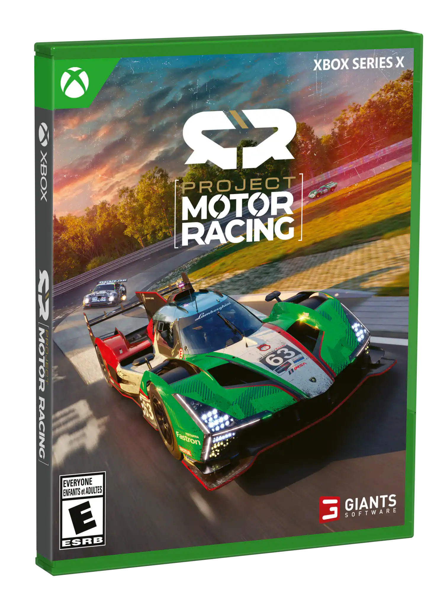 XBOX SERIES X, PROJECT MOTOR RACING, GIANTS SOFTWARE, E ESRB, EVERYONE, ENFANTS et ADULTES