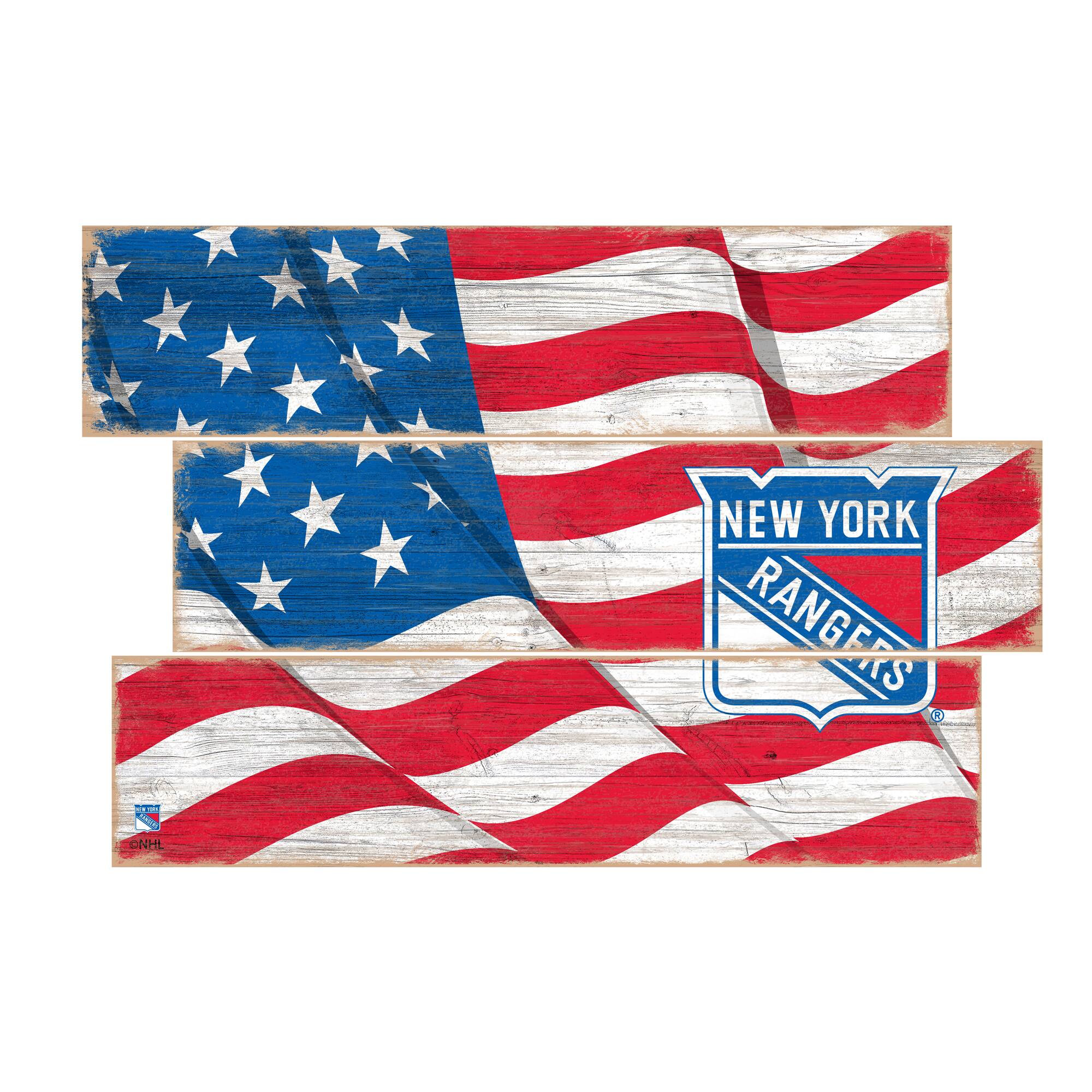 New York Rangers 3-Plank Team Flag
