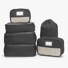 Hynes Eagle - Structured 6-Piece Packing Cube Set - Gray