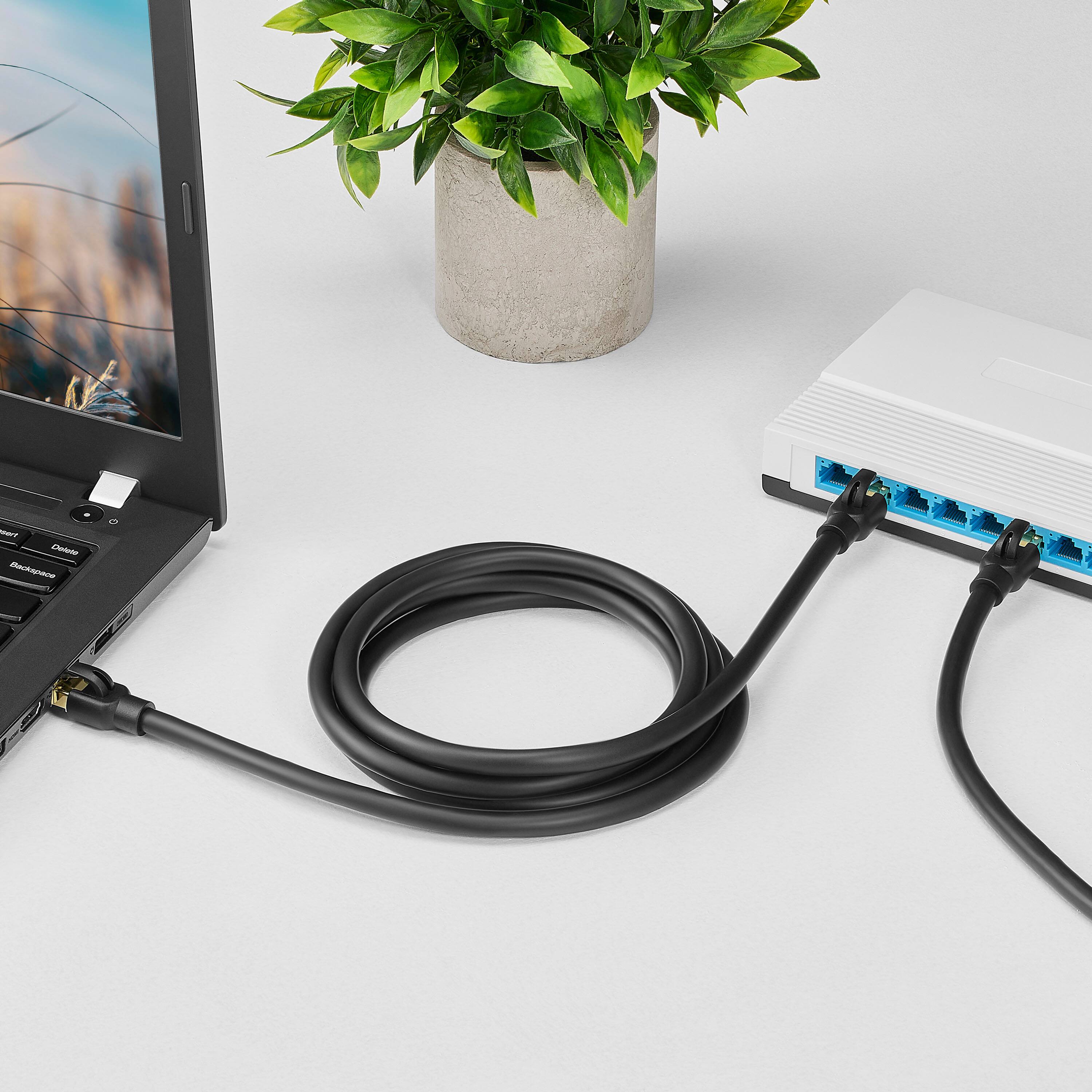 Alt View 1. Insignia™ - 6 ft. Cat-8 Ultra High-Speed Ethernet Cable - Black.