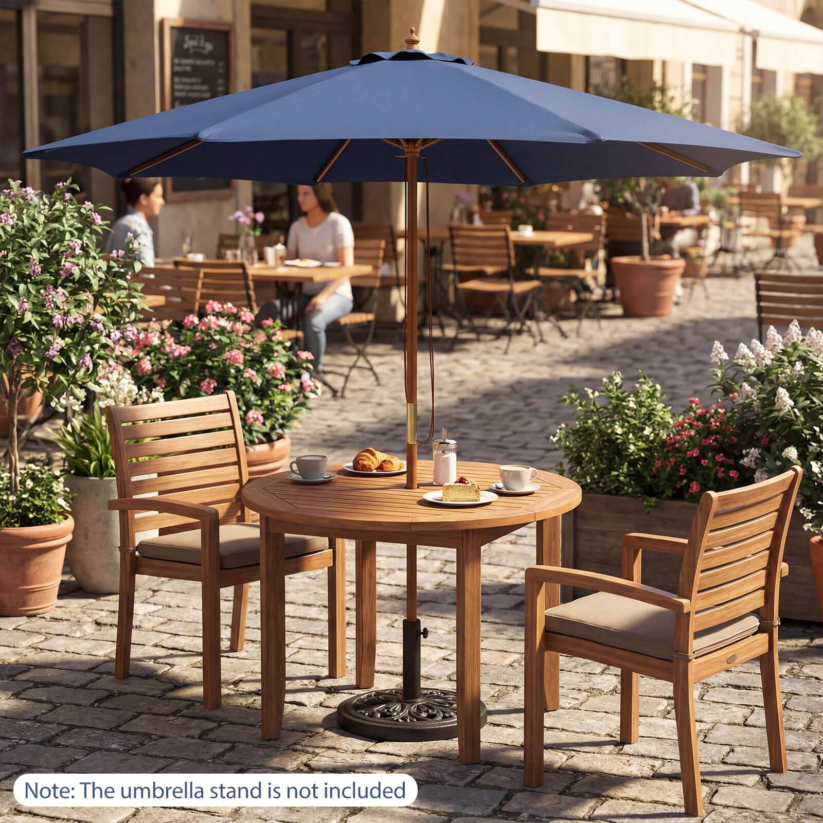 Note: The umbrella stand is not included
