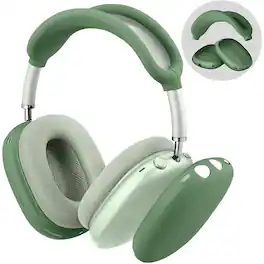 Stock Preferred - Soft Silicone Case Anti-Scratch Cover For Apple AirPods Max Headphones Headband - Green