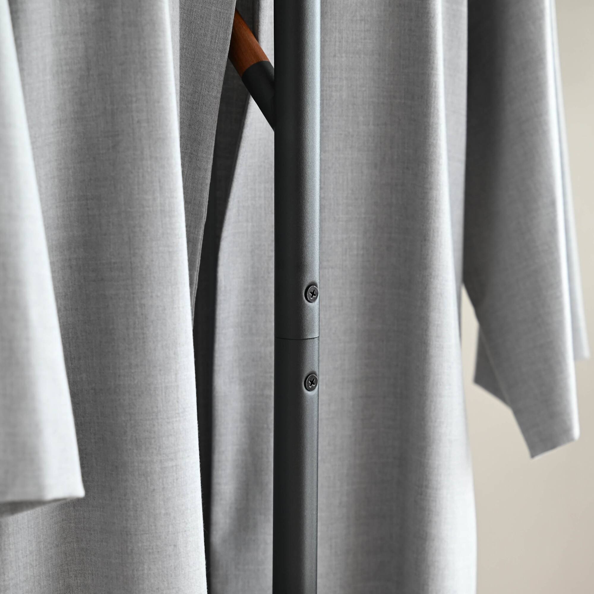 Back. Yamazaki Home - Coat Rack (70" H)  - Steel - Black.