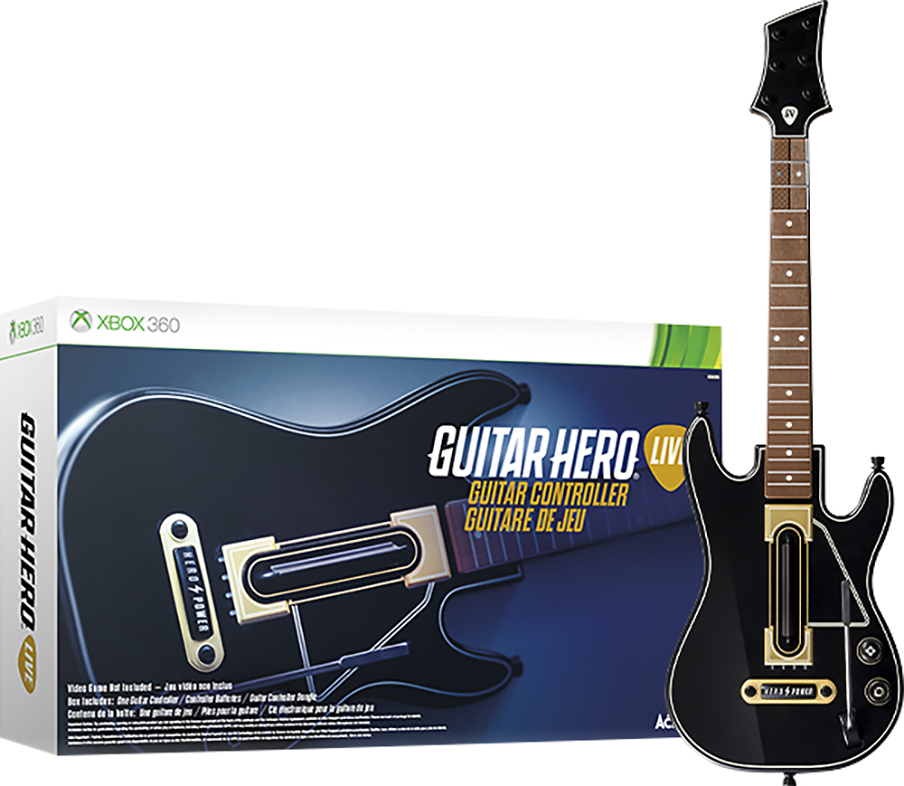 Guitar Hero 5 Guitar Game for Xbox 360 + 2 x Guitar Hero World