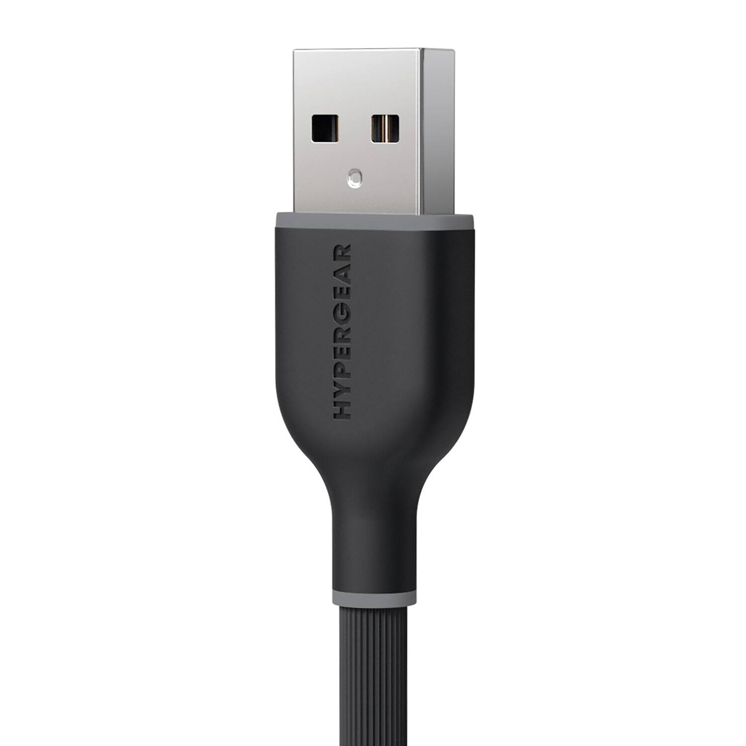 Alt View 1. HyperGear - Hypergear 15912 Flexi Pro Usb-a To Usb-c Soft-touch Silicone Charge And Sync Cable, 10 Ft. (black) - black.