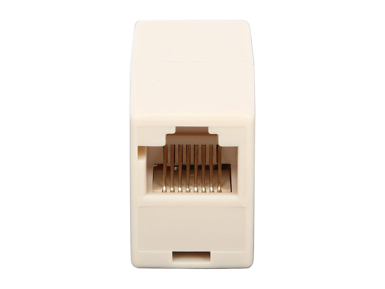 Alt View 1. Cables to Go - C2G 01937 RJ45 8-Pin Modular Straight-Through Inline Coupler, Ivory.
