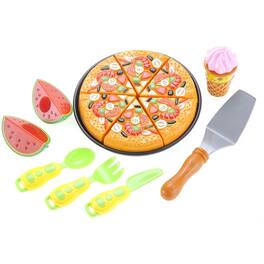 JuzToys - Play Food Sets for Kids Kitchen, Kitchen Toys Pizza Pan, Spatula, Ice Cream, Watermelon, Pretend Play for Toddlers 3-5 - Multi