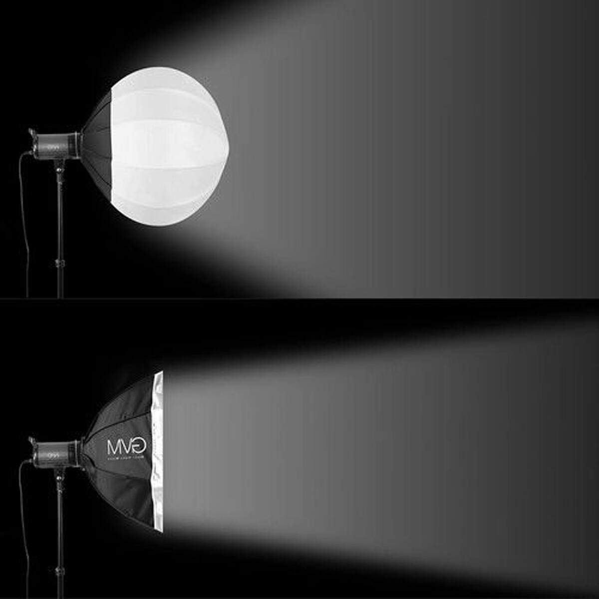 Alt View 7. GVM - GVM 26" Lantern Globe Softbox for P80S/G100W/RGB-150S/LS-150D.