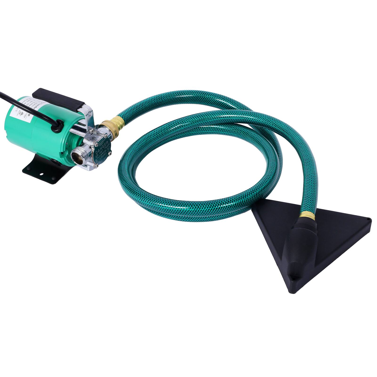Back. GOODSILO - Portable Electric Water Transfer Utility Pump - 330 GPH with Hose Kit - Green.