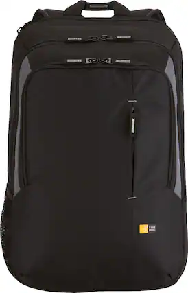 Front. Case Logic - Backpack Laptop Case for 17" Laptop - Black.