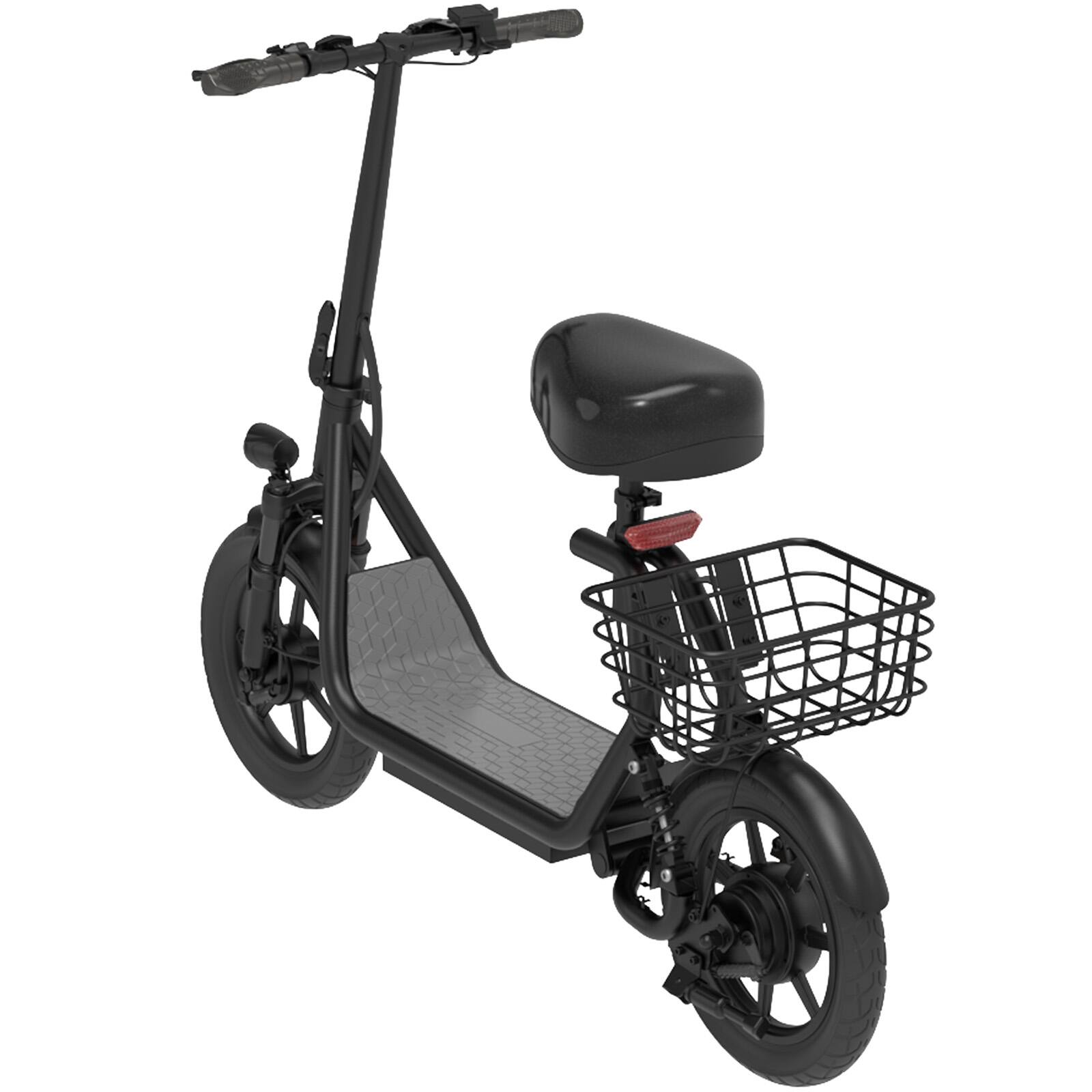 Back. HiBoy - U2 Electric Scooter with Seat w/  25 mi Max Operating Range & 20 mph Max Speed - Black.
