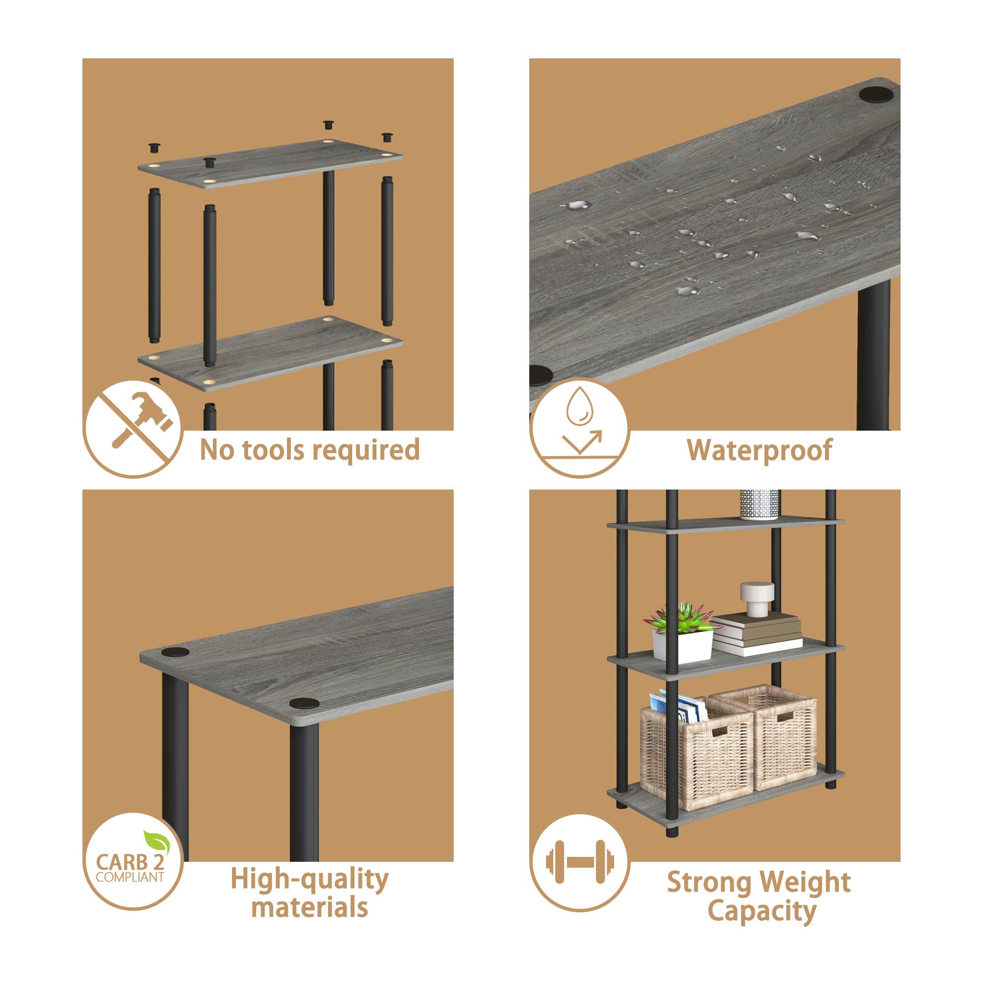 - No tools required
- Waterproof
- CARB 2 COMPLIANT
- High-quality materials
- Strong Weight Capacity