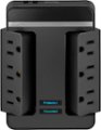 Alt View Zoom 11. Rocketfish™ - 6-Outlet/2-USB Swivel Wall Tap Surge Protector - Black.