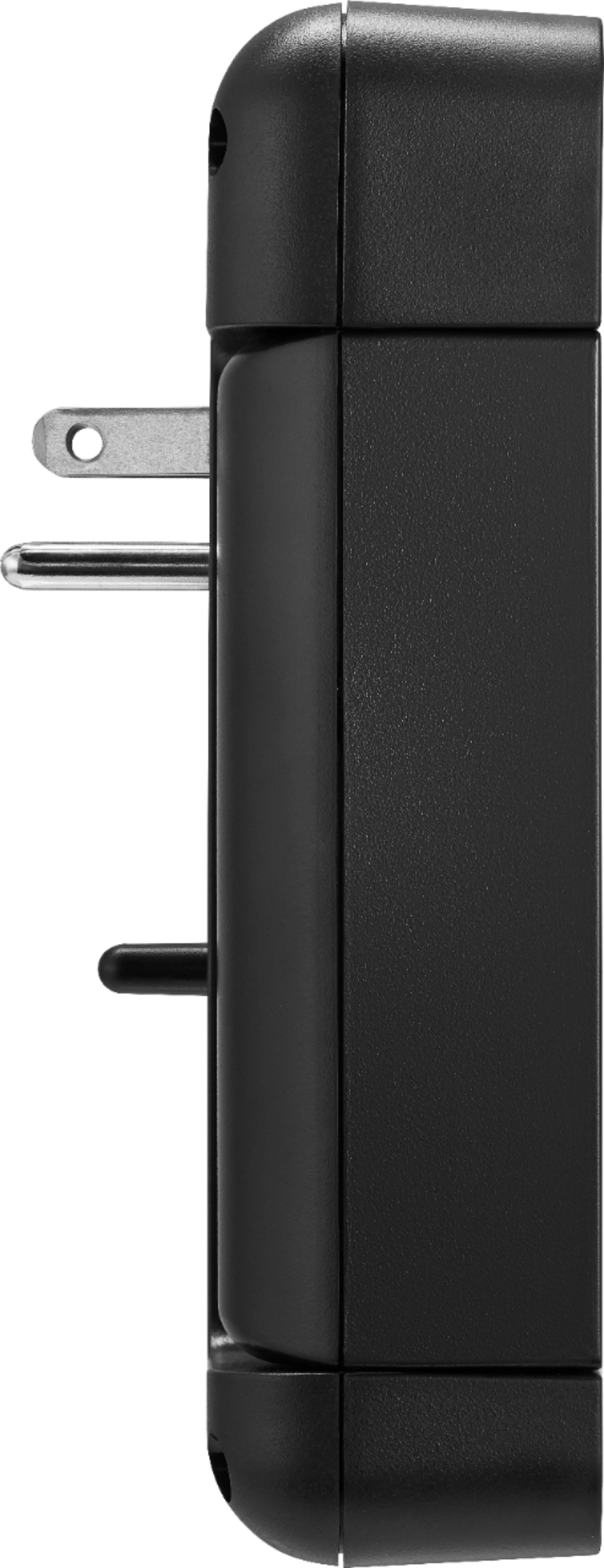Alt View 12. Rocketfish™ - 6 Outlet/2 USB Swivel Wall Tap 2100 Joules Surge Protector - Black.
