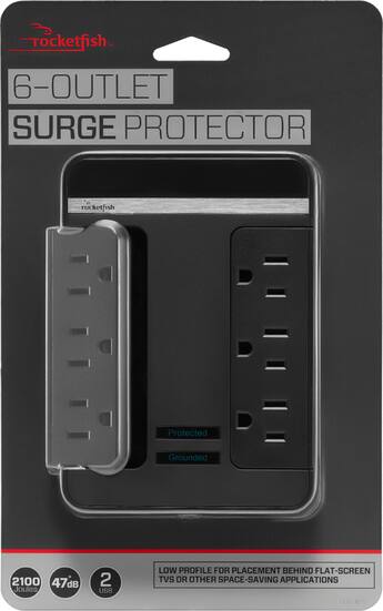 Rocketfish™ 6 Outlet/2 USB Swivel Wall Tap 2100 Joules Surge Rocketfish™ 6 Outlet/2 USB Swivel Wall Tap 2100 Joules Surge