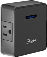 Rocketfish™ - 2 Outlet Wall Tap 1500 Joules Surge Protector - Black - Front_Zoom