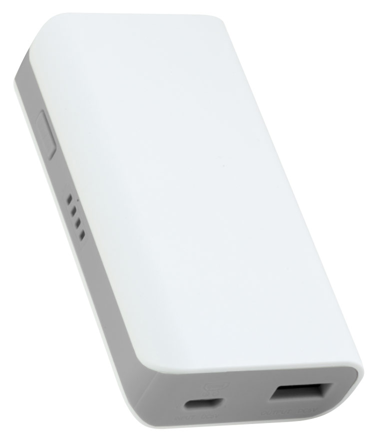 Portable Charger, White