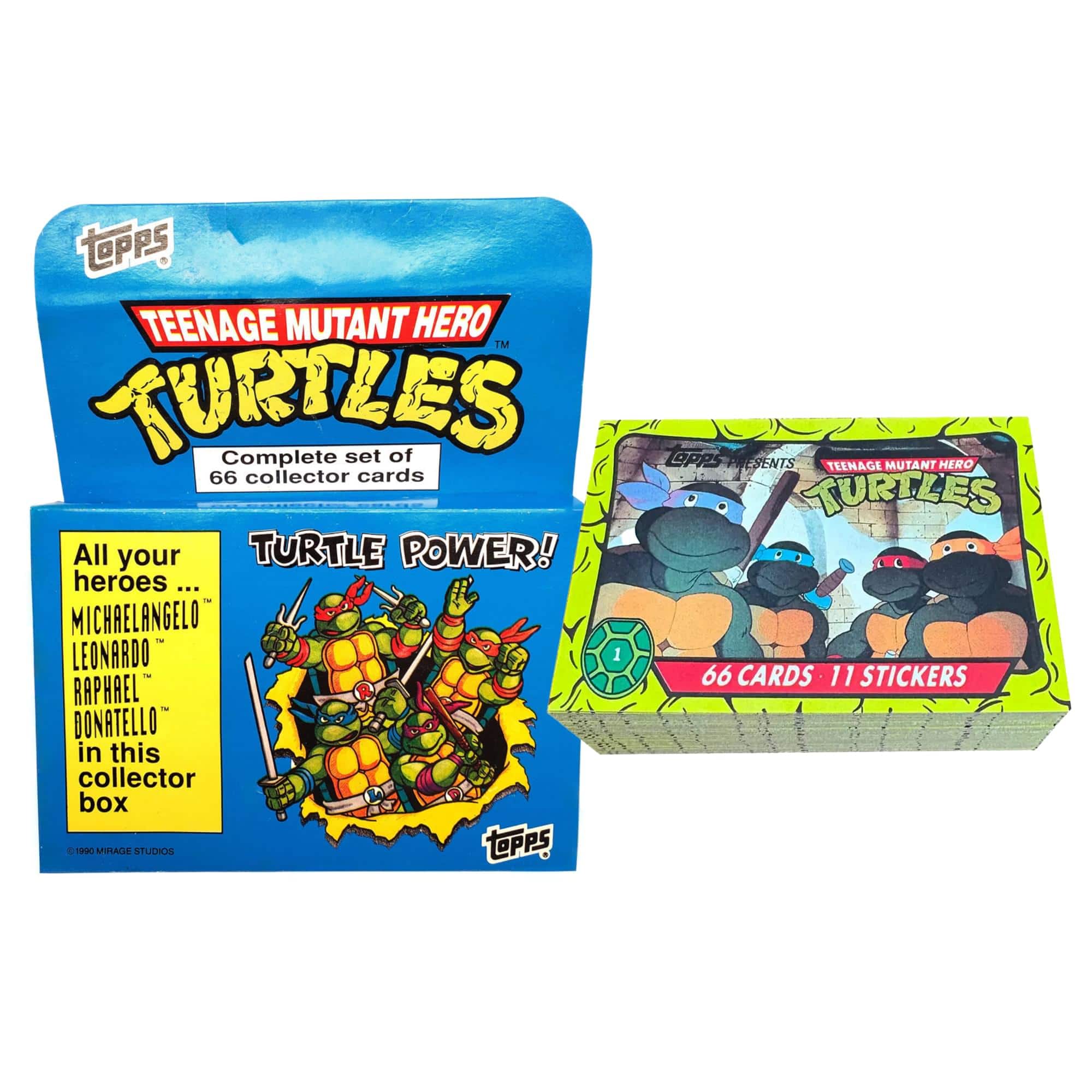 1990 Topps Ireland Teenage Mutant Hero Turtles | 66 Cards - Green