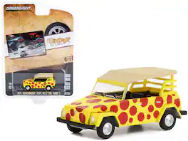 Greenlight - 1974 Volkswagen Thing Type 181 Yellow w/ Red Polka Dots "Volkswagen The Thing. It Can Be Anything!" Vintage Ad Cars 1/64 - Yellow With Red Polka Dots