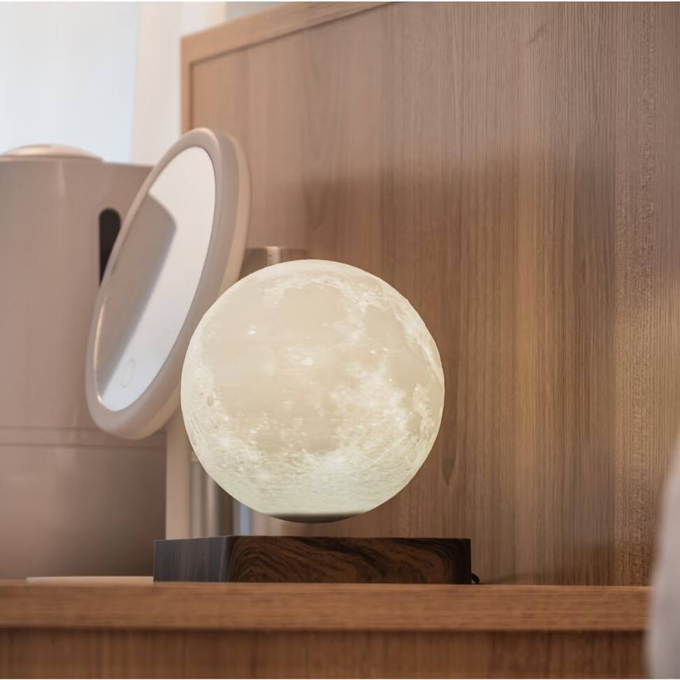 Alt View 6. Malletson - Levitating Light Bulb Lamp - 360° Rotating Magnetic Floating Table Lamp with Wood Base for Home Office Decor, Gift.